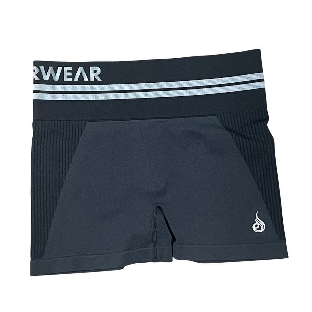 Ryderwear Black Biker Shorts Medium High Waist Seamless Workout Athletic